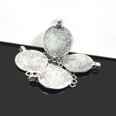 10 Pcs Vintage Coin Charms Pendant for Tribal Jewellery Making Beads Necklace