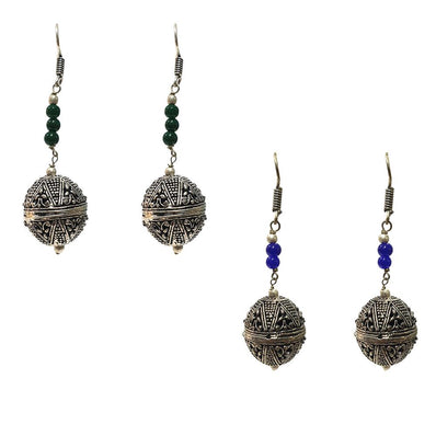 Combo Pack Of 2 Pairs Of Earrings, Gold, Silver Hot and Bold TrendsTops Earring for Girls & Women