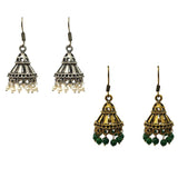 Combo Pack Of 2 Pairs Of Earrings, Gold, Silver Hot and Bold TrendsTops Earring for Girls & Women