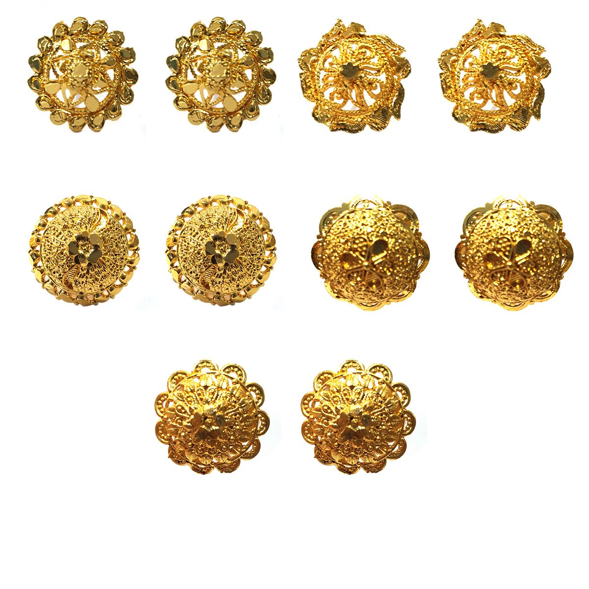 Combo Pack Of 5 Pairs Of Earrings, Gold, Silver Hot and Bold TrendsTops Earring for Girls & Women