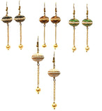 Combo Pack Of 4 Pairs Of Earrings, Gold, Silver Hot and Bold TrendsTops Earring for Girls & Women