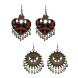 Combo Pack Of 2 Pairs Of Earrings, Gold, Silver Hot and Bold TrendsTops Earring for Girls & Women