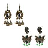 Combo Pack Of 2 Pairs Of Earrings, Gold, Silver Hot and Bold TrendsTops Earring for Girls & Women