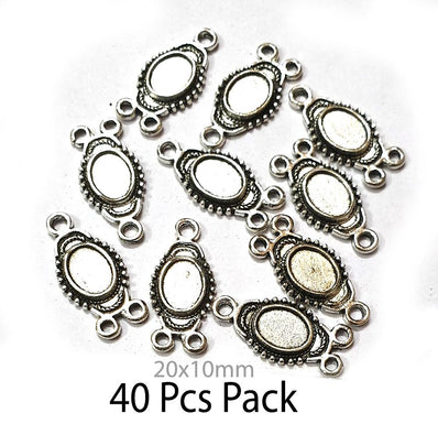 40 Pcs Pack in Size approx 20x10mm Size Chandeliers Link Oxidized Charms beads