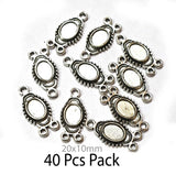 40 Pcs Pack in Size approx 20x10mm Size Chandeliers Link Oxidized Charms beads