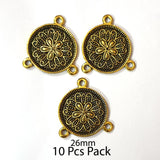 10 Pcs Pack in Size approx 26mm Size Chandeliers Link Oxidized Charms beads