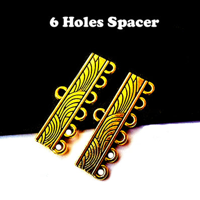 10/PCS PKG 6 LOOP SPACER BAR JEWELRY END FINDINGS , SIZE ABOUT 26 MM