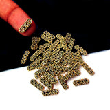 60 PCS PACK'  4 HOLES'  APPROX SIZE 12x4 MM OXIDIZED GOLD DAISY SPACER BAR BEADS FOR JEWELRY MAKING,