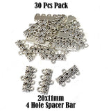 30 Pcs Pack Spacer Bar Beads For Jewelry Making