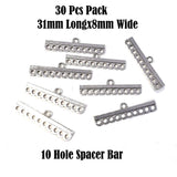 30 Pcs Pack Spacer Bar Beads For Jewelry Making