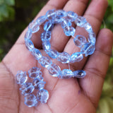 APPLE SHAPED AQUA BLUE' FINE QUALITY OF CZECHOSLOVAKIAN (CZECH REP.) CRYSTAL BEADS