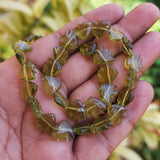 FISH SHAPED' OLIVE COLOR' SUPER FINE FINISH HIGH QUALITY CZECHOSLOVAKIAN (CZECH REP.) CRYSTAL BEADS