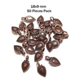 'COPPER COLLECTION' 50 PIECES PACK' 18x9 MM CHARMS