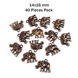'COPPER COLLECTION' 40 PIECES PACK' 14x16 MM CHARMS