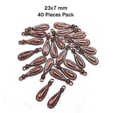 'COPPER COLLECTION' 40 PIECES PACK' 23x7 MM CHARMS
