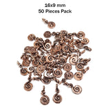 'COPPER COLLECTION' 50 PIECES PACK' 16x9 MM CHARMS