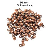 'COPPER COLLECTION' 50 PIECES PACK' 5x9 MM CHARMS