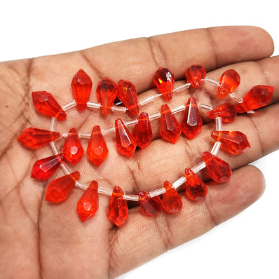 SUPER FINE FINISH HIGH QUALITY  DROP FACETED' CZECHOSLOVAKIAN (CZECH REP.) CRYSTAL BEADS