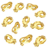 5 Pair Pack Clip-on Earring Findings, Earring Clips with Loop Earring Setting Component, Gold Plateds for DIY Non Pierced Earring Making Supplies