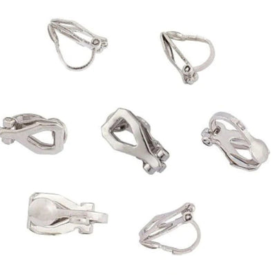 5 Pair Pack Clip-on Earring Findings, Earring Clips with Loop Earring Setting Components for DIY Non Pierced Earring Making Supplies