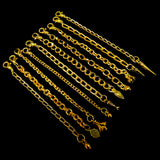 10 PCS PACK' 3 INCHES LONG ASSORTED PACK OF EXTENSION CHAIN FINDINGS FOR JEWELRY MAKING