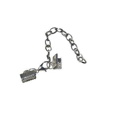 20 Pcs Do it your own DIY Cord End Crimp Silver Plated