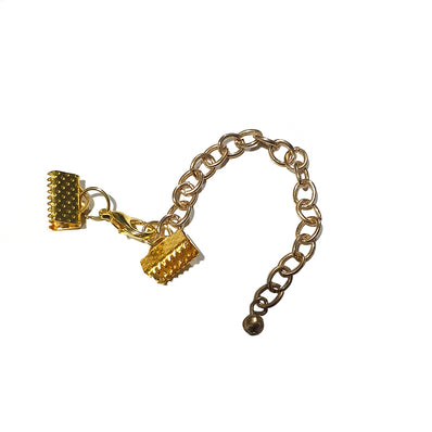 20 Pcs Do it your own DIY Ribbon Cord End Crimp Gold Plated