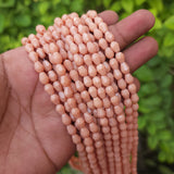 8X6 MM FACETED PEACH DROP ABOUT 59-60 BEADS SOLD BY PER LINE PACK