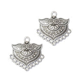 5 Pairs Lot Silver Oxidized best quality of earring making raw materials  in size about 24x30mm