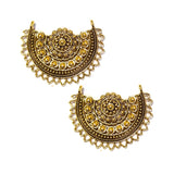 3 Pairs Lot Gold Oxidized best quality of earring making raw materials  in size about 38x26mm