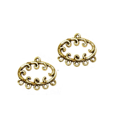 5 Pairs Lot Gold Oxidized best quality of earring making raw materials  in size about 21x19mm