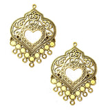 1 PAIR PACK Gold Oxidized best quality of earring making raw materials  in size about 47x63mm