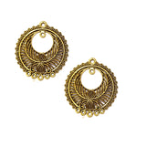 3 Pairs Lot Gold Oxidized best quality of earring making raw materials  in size about 33x36mm
