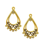 5 Pairs Lot Gold Oxidized best quality of earring making raw materials  in size about 24x40mm