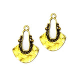 3 Pairs Lot Gold Oxidized best quality of earring making raw materials  in size about 28x41mm