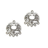 5 Pairs Lot Silver Oxidized best quality of earring making raw materials  in size about 26x29mm