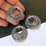 3 PAIR PACK' 35 MM APPROX SILVER PLATED EARRING BASE' USED IN DIY JEWERYELL MAKING