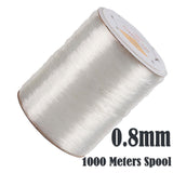1000 METERS PACK' 0.8 MM SIZE ELASTIC CORD FOR BRACELETS MAKING