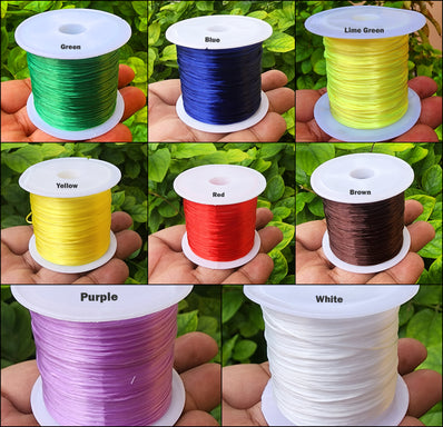 Elastic Rope Thread Elasticity Stretch Cord 1mm Clear, Elastic Rope, Elastic  String, लचीली कॉर्ड - Madeinindia Beads, Varanasi