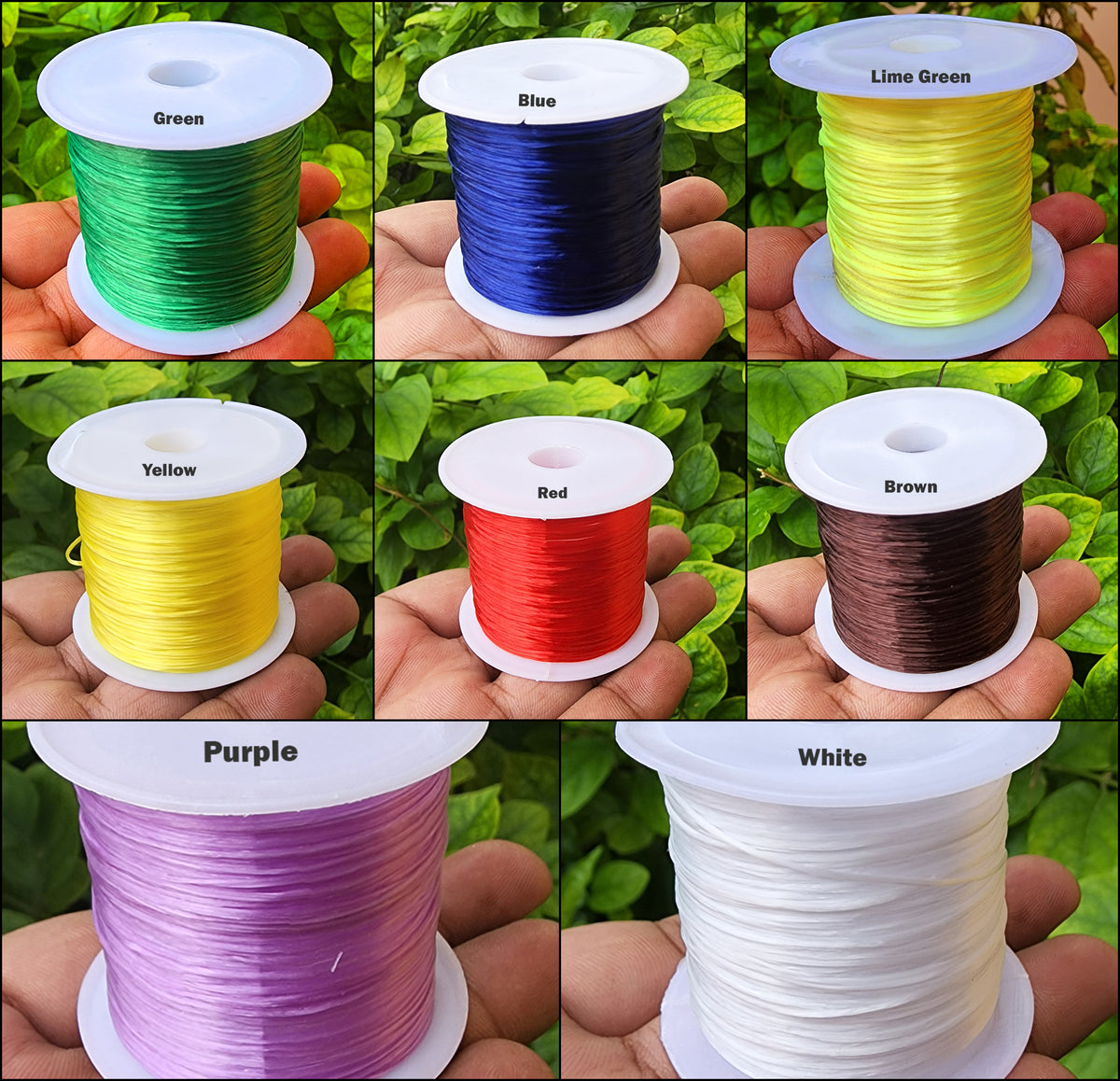 New 50 Meters Strong Mixed Color Transparent Crystal Elastic Thread, White  Flat Crystal Thread, Bead Elastic Thread, Hand-woven Bracelet, Bead Thread, Elastic  Rope ( Pack of 1/2 )