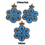 3 Pcs Pack same as photo Enamelled Metal Pendants New Trend for Jewellery Making