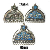 2 Pcs Pack As Photo Enamelled Metal Pendants New Trend for Jewellery Making
