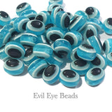 20 Pcs Pack, 8x10mm Acrylic Eye Beads Evil Turquoise Blue color
