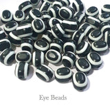 20 Pcs Pack, 8x10mm Acrylic Eye Beads Evil Turquoise Black color