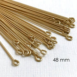 50 GRAMS PACK, APPROX 240-250 PCS IN A PACK 48 MM SIZE STAINLESS STEEL EYE PIN (LOOP PIN) IN 23 GAUGE WIRE FOR