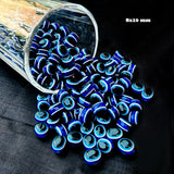 BEST SELLER' 20 PIECES PACK' 8X10 MM EVIL EYE OVAL SHAPED ACRYLIC BEADS' SUPER FINE QUALITY 20 PIECES PACK