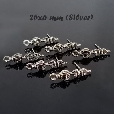 5 PAIR PACK' 25X6 MM SIZE OXIDISED EARRING MAKING STUD JEWELLERY MAKING FINDINGS