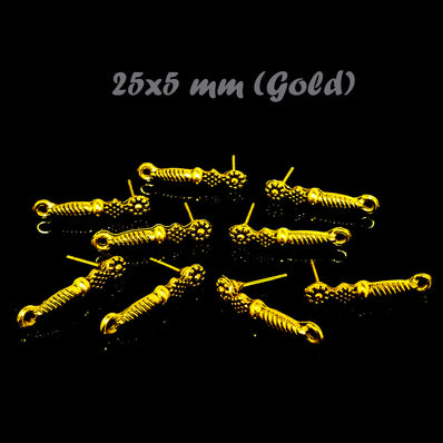 5 PAIR PACK' 25X6 MM SIZE OXIDISED EARRING MAKING STUD JEWELLERY MAKING FINDINGS