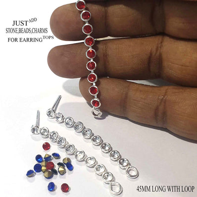 Silver Plated New Trend tops stud earring making findings Sold Per 20 Pcs (10 Pairs)