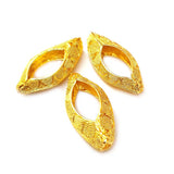 6 Pcs Gold anti Tarnish plated Filigree Brass Material handmade beads in size about 17x350mm